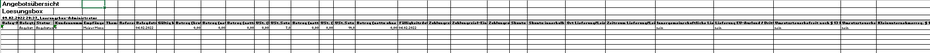 Angebotsexport Excel XLSX