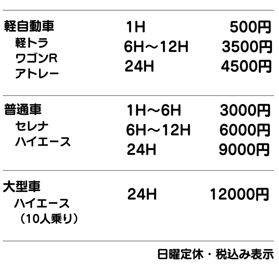 レンタカー レンタル 岐阜 岐阜県 関市 美濃市 富加 美濃加茂 坂祝 大垣 多治見 各務原 岐阜市 アルファード 一日 一ヶ月 おすすめ 格安 軽自動車 キャンセル 金額 軽トラ 最安 初心者 車種 スタッドレス ハイエース 即日 早朝 短時間 当日 安い 値段 近く 激安 引っ越し 費用 料金 冬タイヤ 予約 旅行 ワンボックス 10人乗り 24時間 7人 8人 9人 ハイエース ワンコイン 軽トラック 貸出 500円 1時間 長期 ヴォクシー ノア セレナ ステップワゴン ミニバン