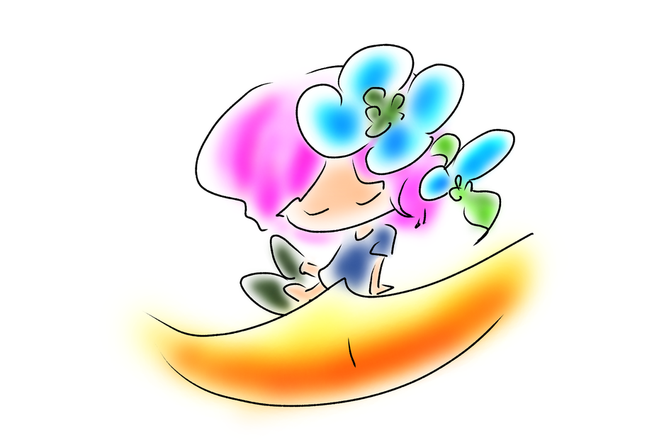 手書き風 ３度目の恋は三日月イラストから始まる 翠のメルヘンは緑色