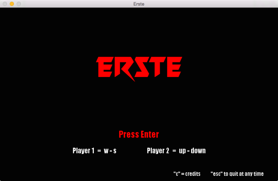 Erste title screen