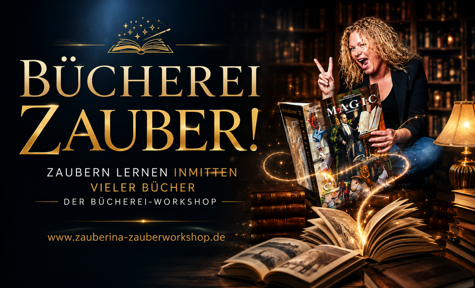Zauberer Bücherei Workshop Bibliothek