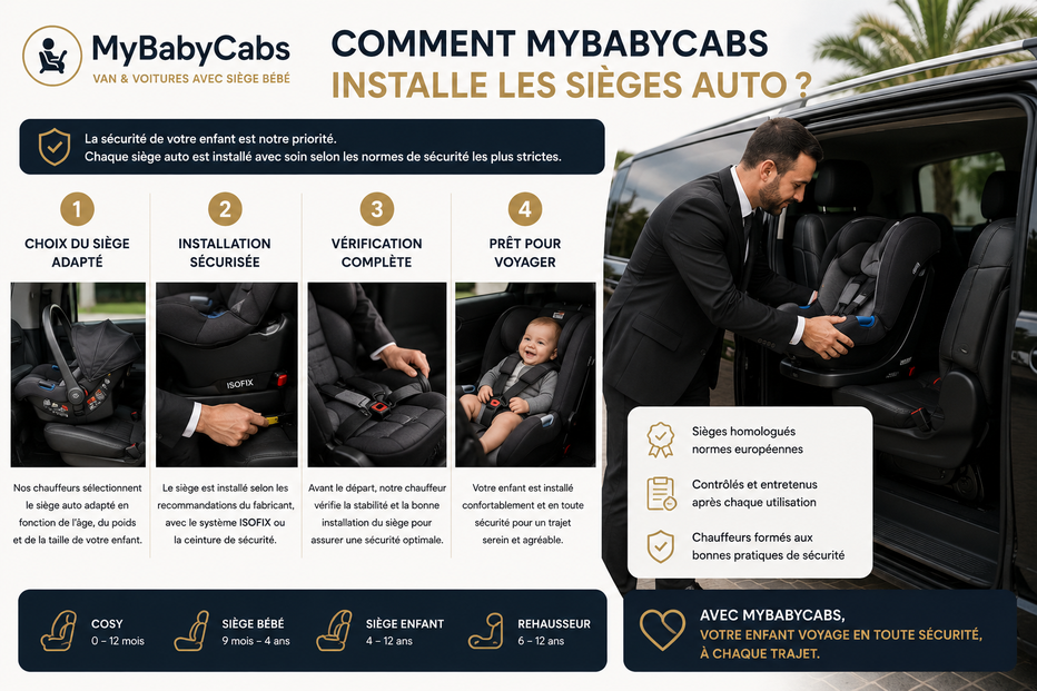 Chauffeur avec siège bébé