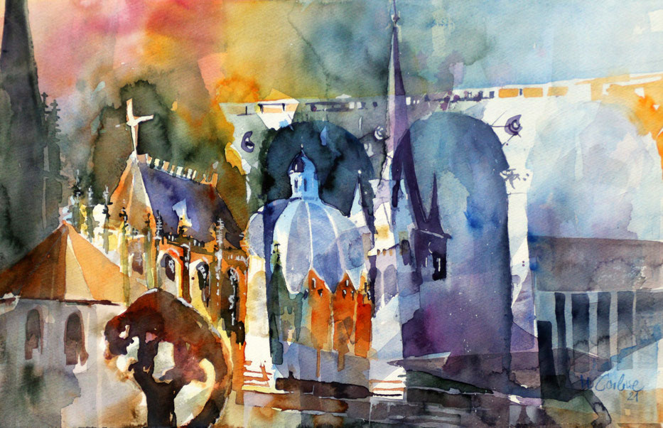 Aachen Medley, (Aquarell), 46 x 30 cm