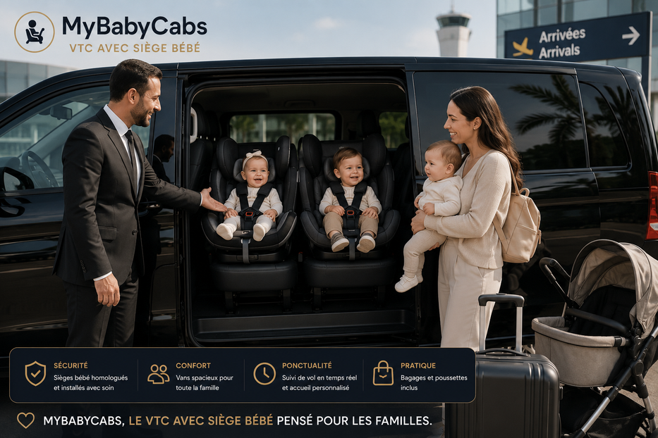 VTC avec siège bébé aéroport CDG