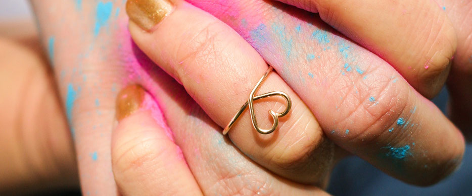 Herz Ring, Gold Filled Draht, liebevoll von Hand gebogen, KIZZU