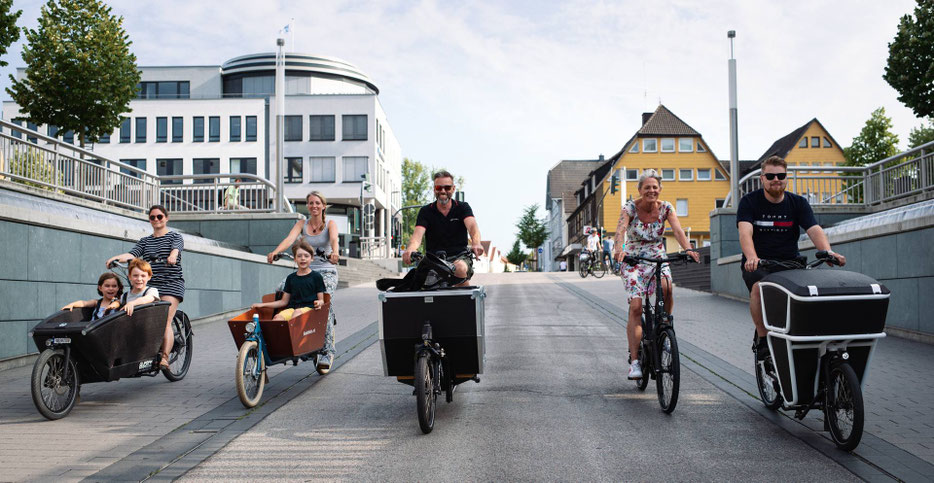 Schweden-Cycles Team und Freunde on Tour mit E-Bike und Lastenrädern in Lippstadt