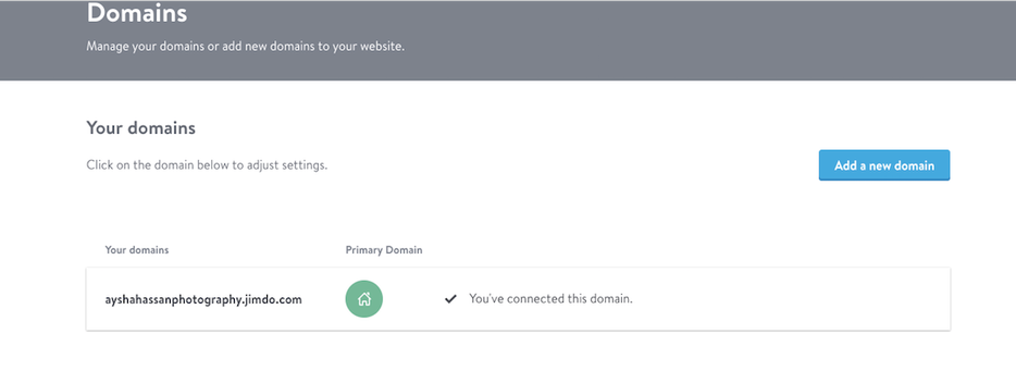Domain settings