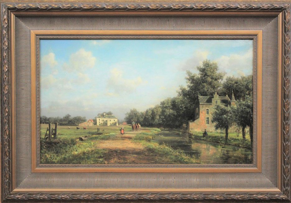 te_koop_aangeboden_een_landschaps_schilderij_van_de_kunstschilder_johannes_joseph_destree_1827-1888_vlaamse_romantiek
