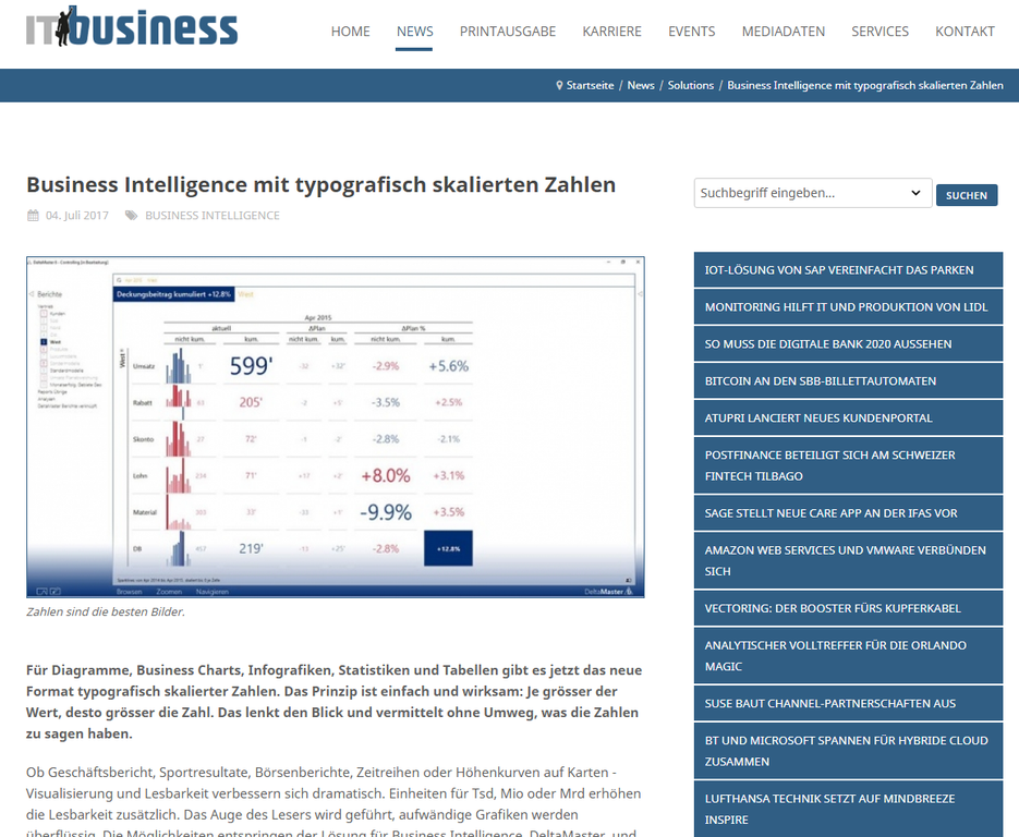 PIT und deren BI-Lösungen in der Presse ... Besuchen Sie das Portal von IT Business.