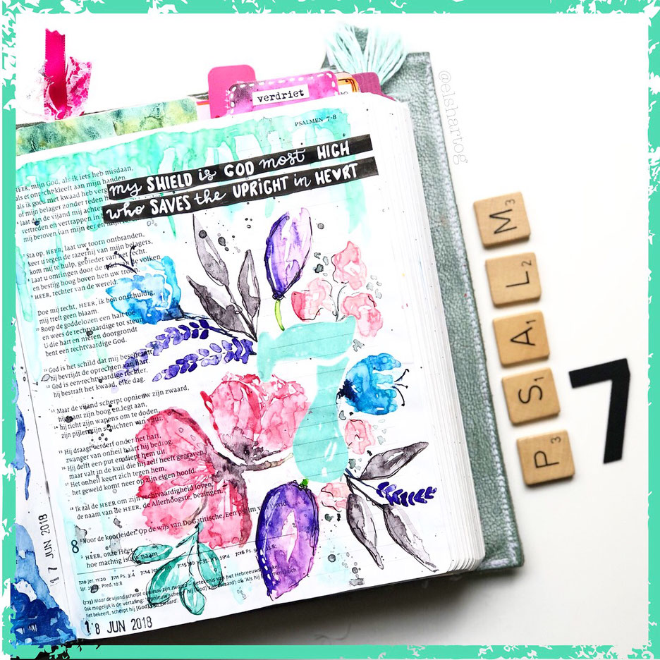 voorbeeld biblejournaling bijbeljournaling psalm7