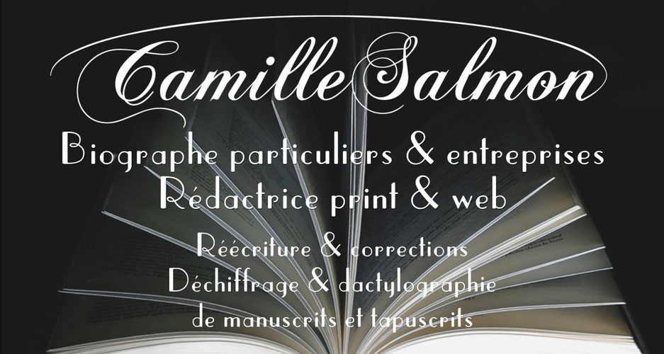 Camille Salmon Biographe & Rédactrice
