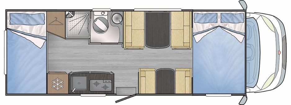 grote camper, luxe camper, beschikbare camper zomervakantie, meivakantie, voorseizoen, naseizoen