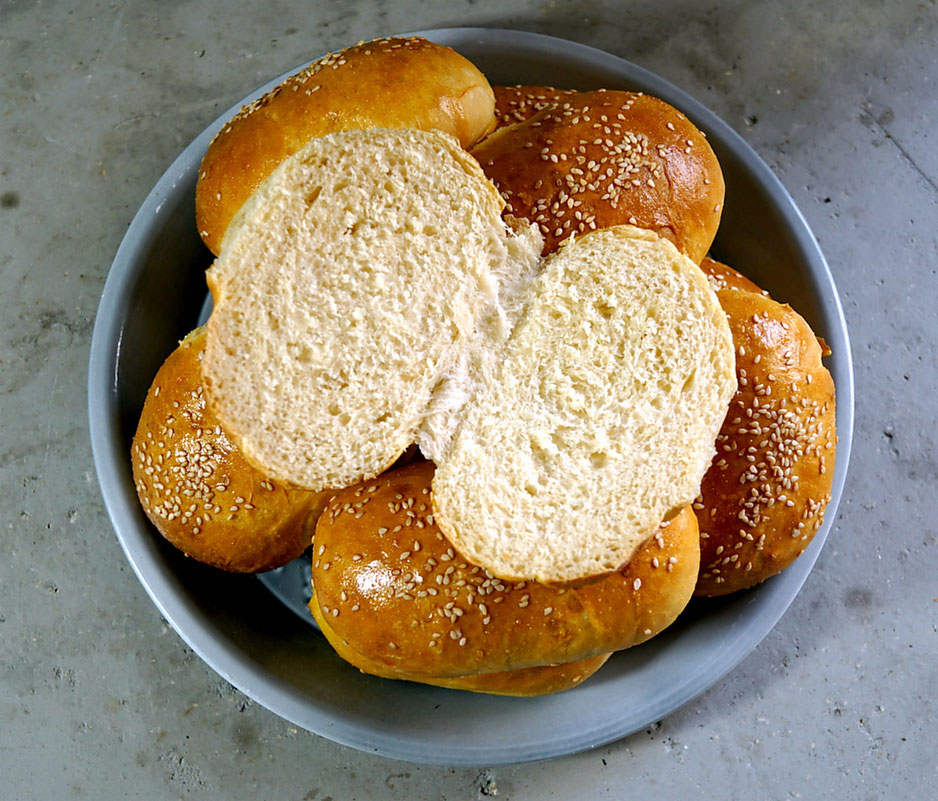 Dinner Rolls mit Tangzhong zimtkringel about food