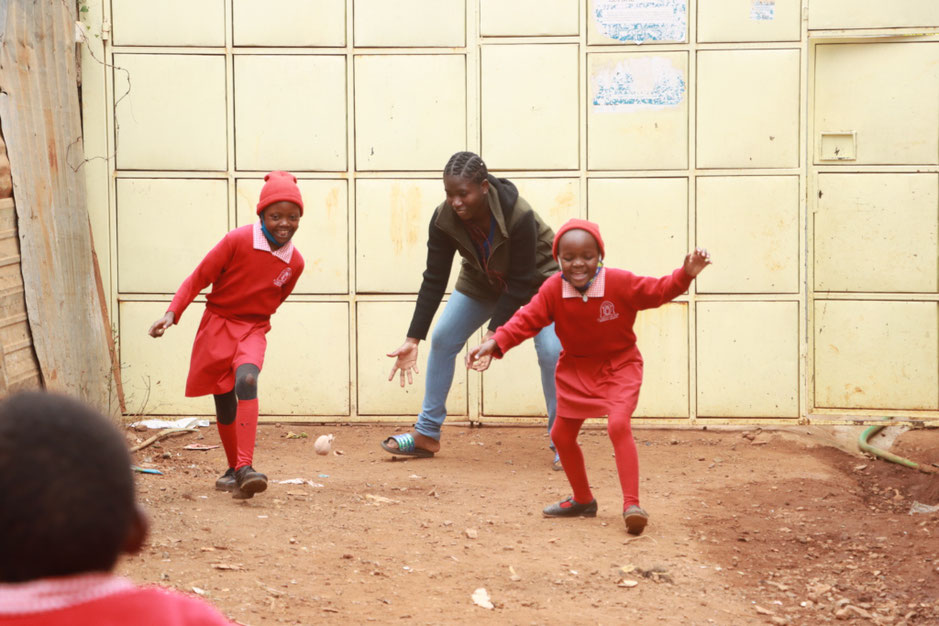 Grace volunteering at our Nursery School