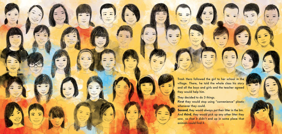 happy children, beach cleaning book, Ewelina Wajgert