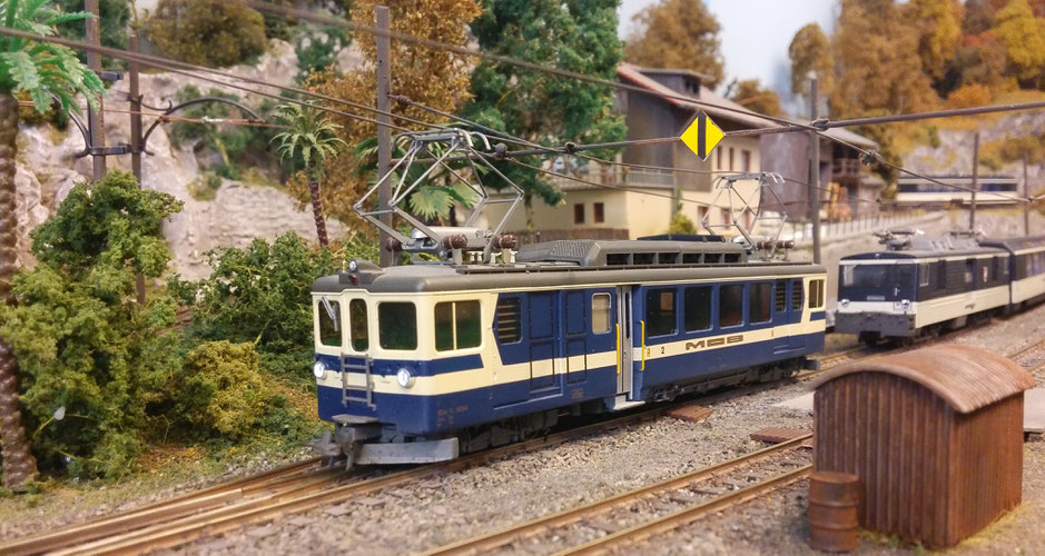 Bemo, Rrangiertraktor, Lago Maggiore Express, Centovallibahn, Modell, h0m, modellayout, build modelrailway, Gde 4/4 modellbahn 