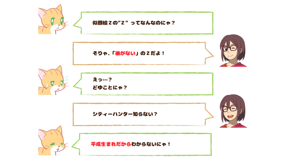 似顔絵Z吹き出しブログ利用