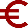Das Symbol rotes Euro-Zeichen steht für eine Provisionsvereinbarung mit der ERGO Reiseversicherung für Gastgeber in Deutschland
