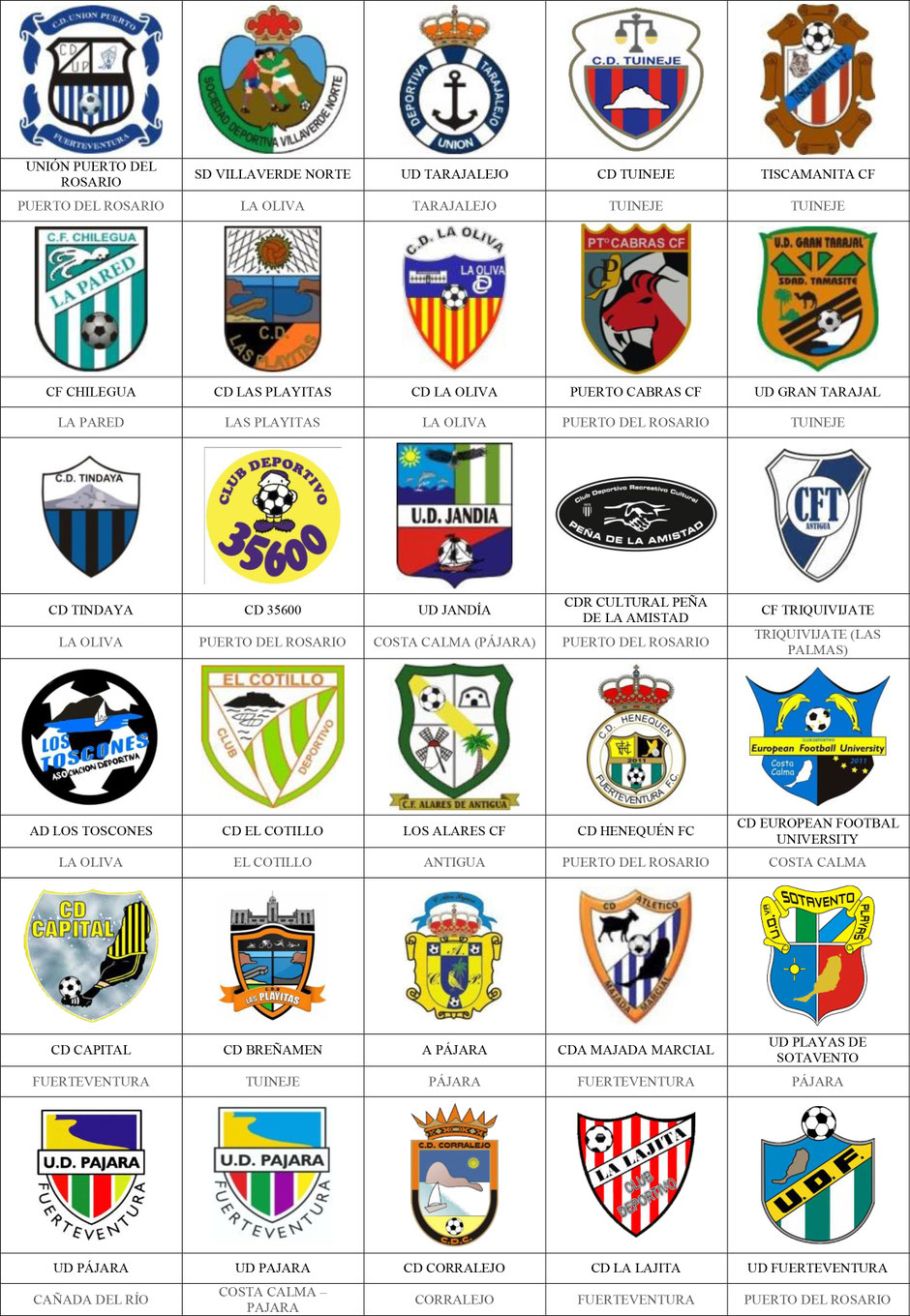 equipos futbol canarias fuerteventura