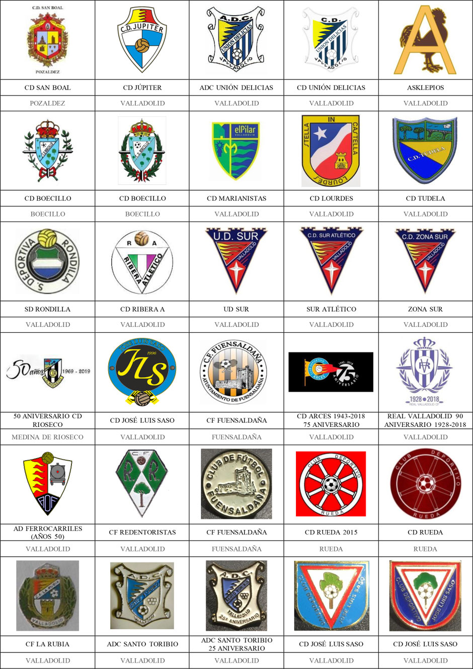 equipos futbol valladolid