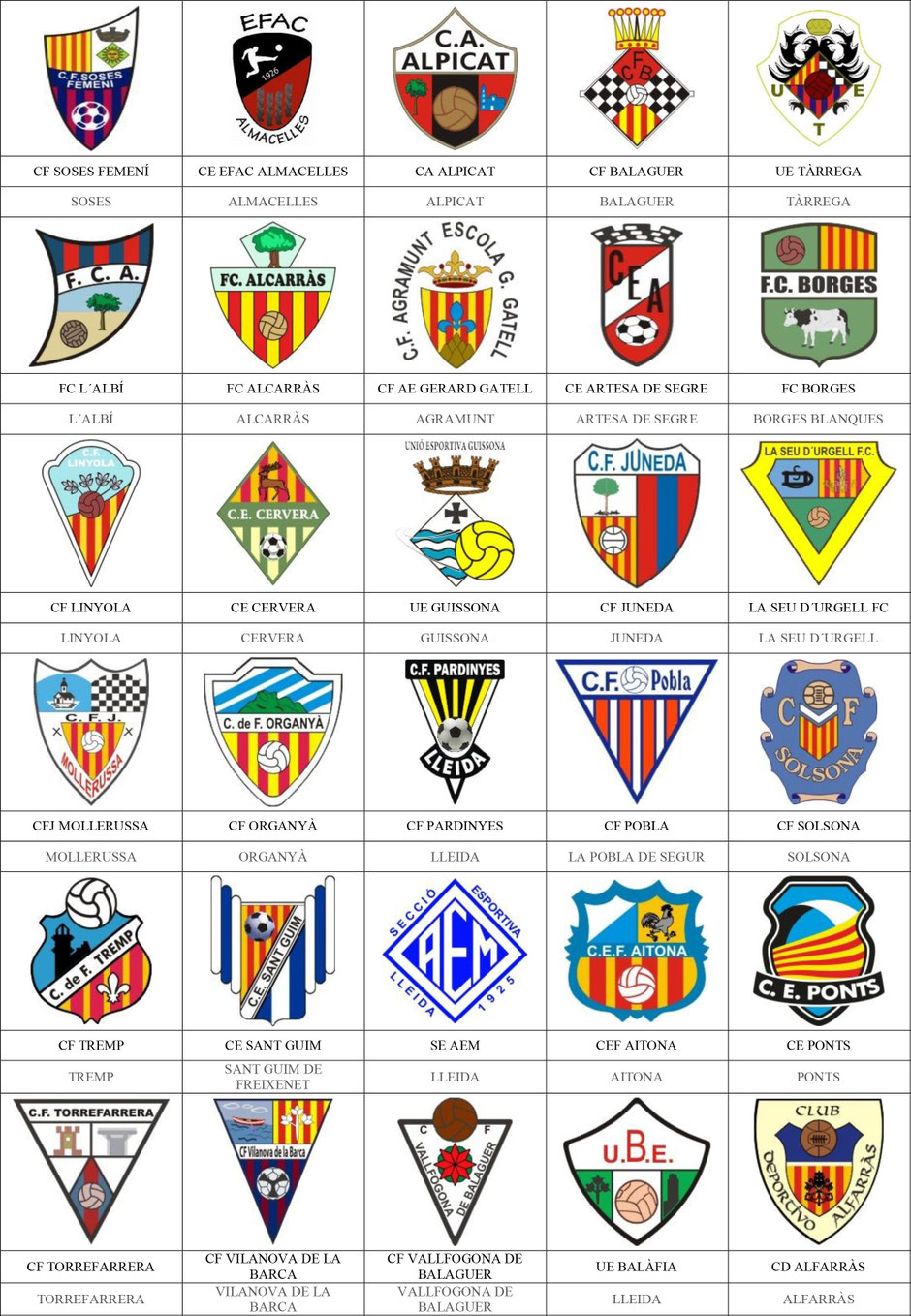 equipos futbol lérida lleida