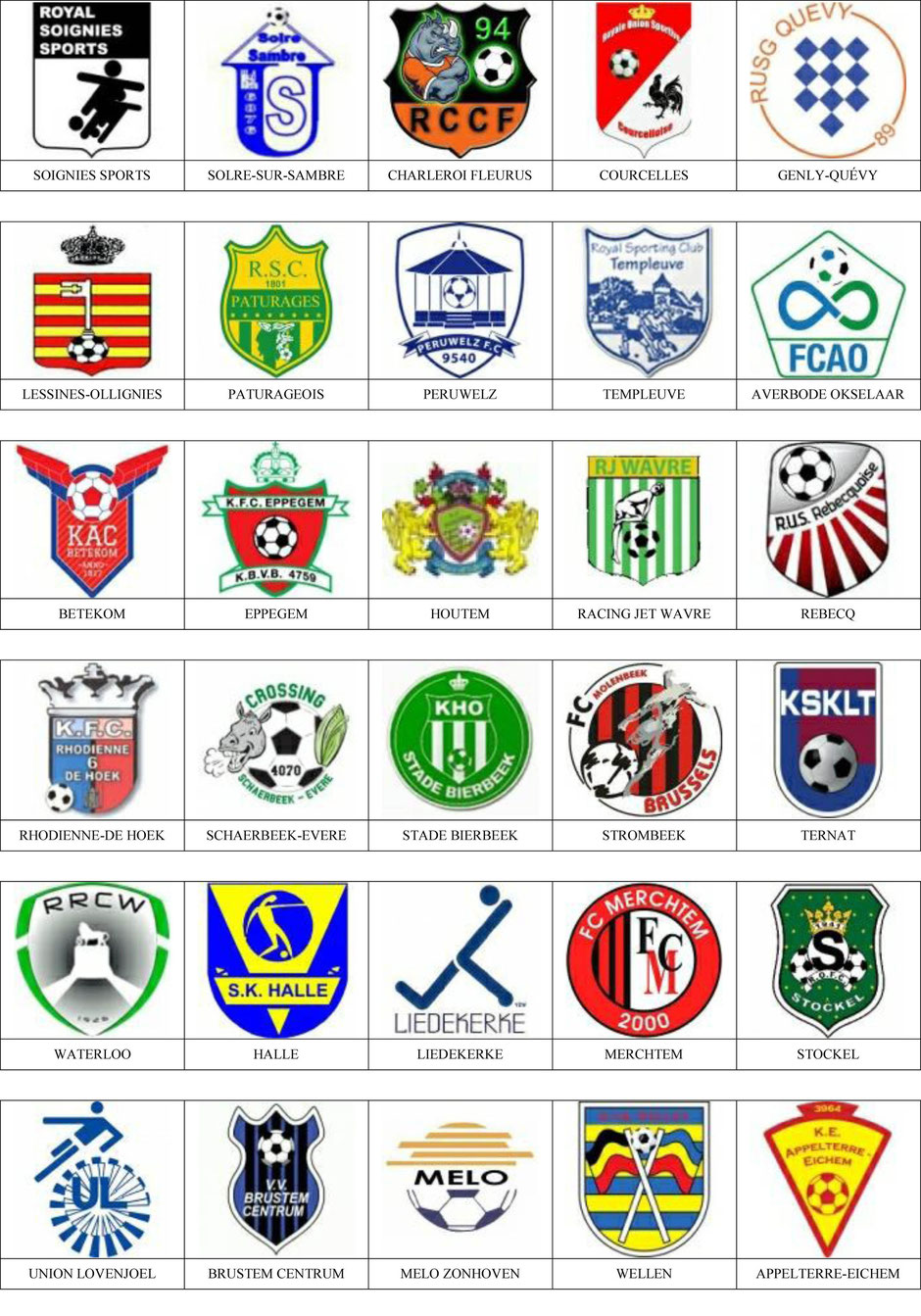 equipos futbol belgica