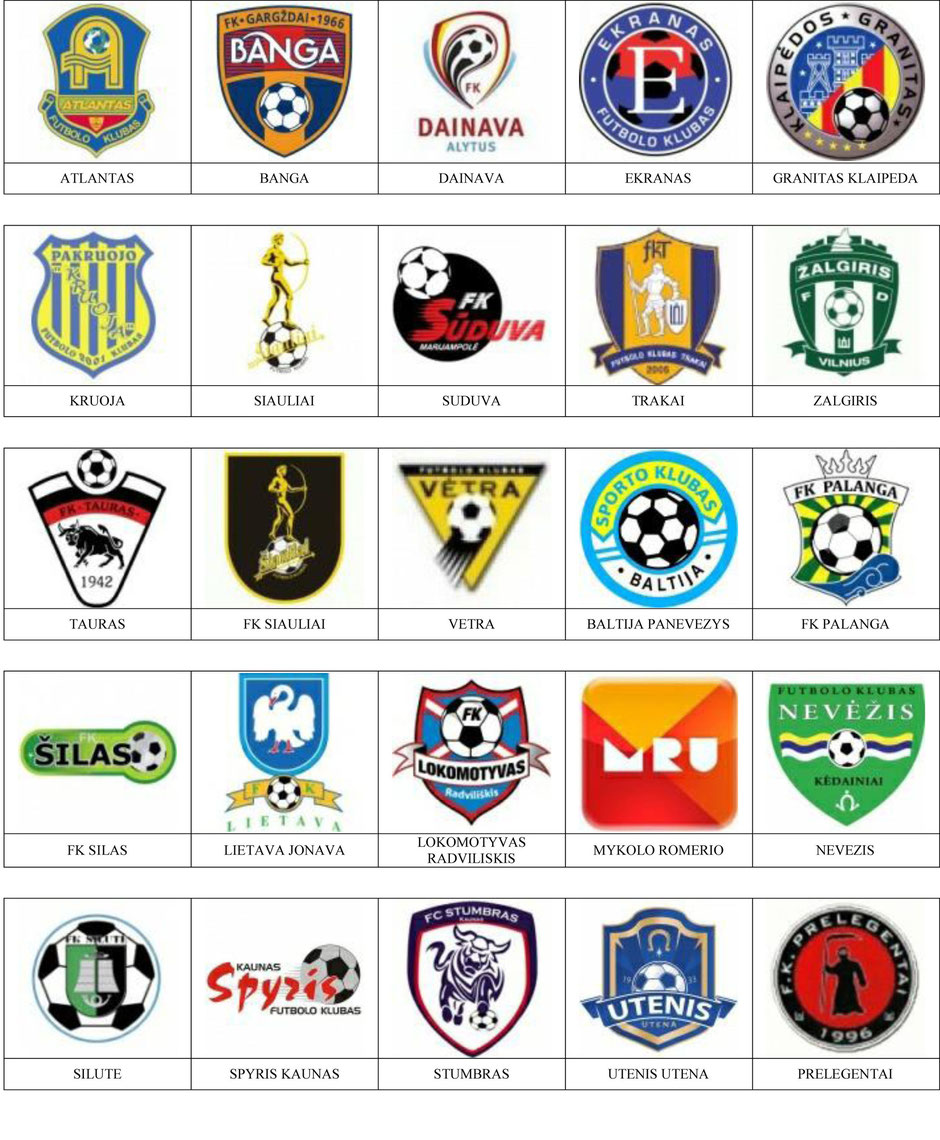 equipos futbol lituania