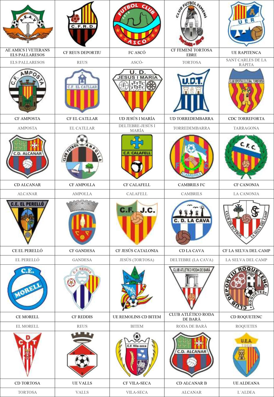 equipos futbol tarragona