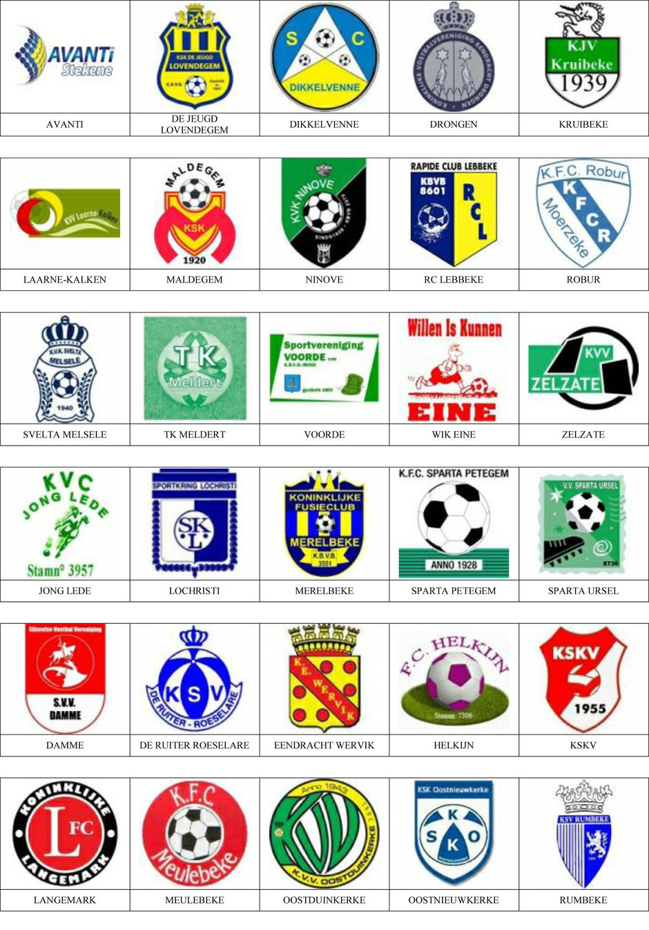 equipos futbol belgica