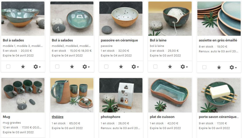 Vous pourrez trouver mes produits en vente sur ETSY. Si vous habitez pas trop loin, peut-être préférerez vous récupérer directement votre commande à l'atelier?