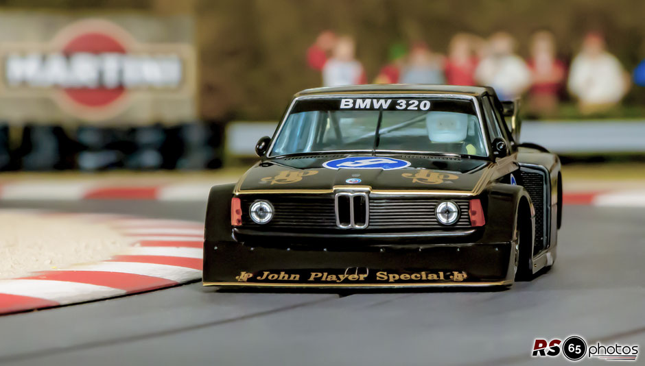 Sideways BMW 320 Gr.5 JPS #9 - Super Saloons Event Penang Grand Prix 1983 Malaysia - Ian Grey - Limited Edition