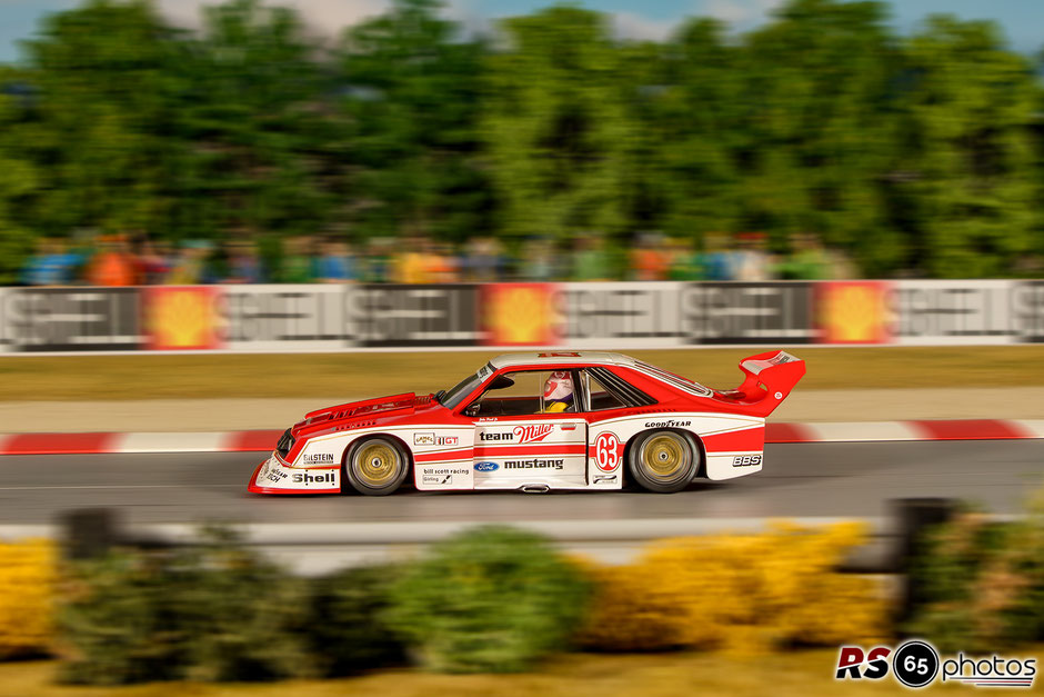 Sideways Ford Mustang Turbo #63 - DRM Norisring 1981 - Bill Scott Racing Team - John Paul Jr.