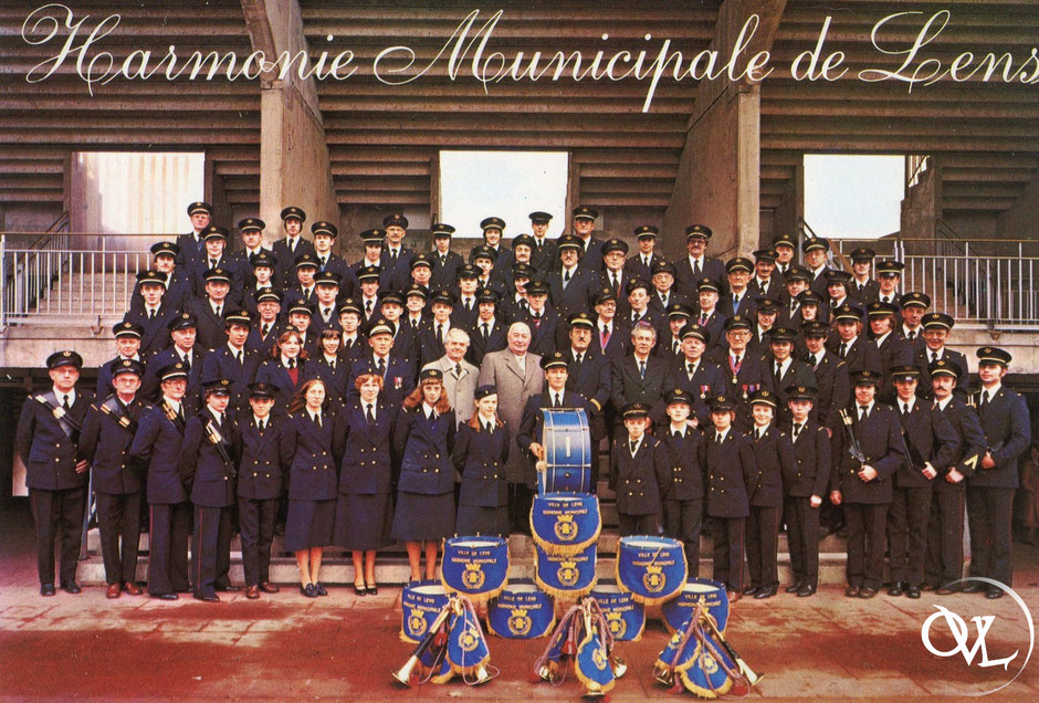 Lens Harmonie Municipale Orchestre à Vents carte postale ancienne