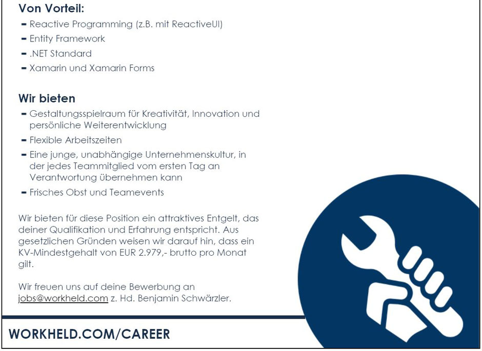 Software Developer Jobs - C#/.NET Mobile Developer - Tablet Solutions - Wien - 1-1-1