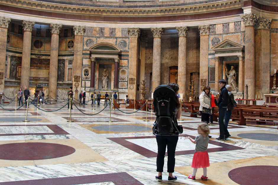 Rome Italy Pantheon with small children
