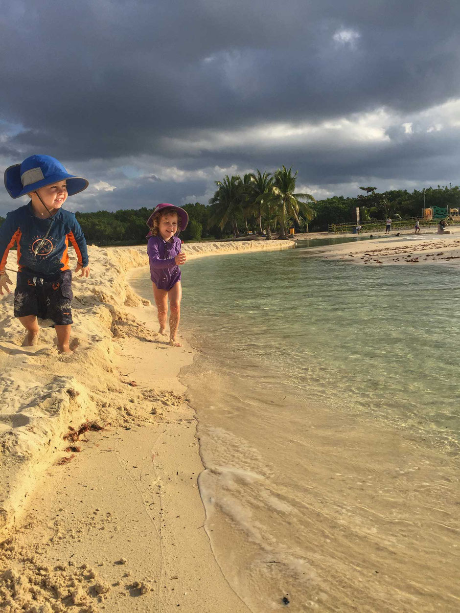 Punta Esmeralda Cenote with a toddler in Playa del Carmen Mexico