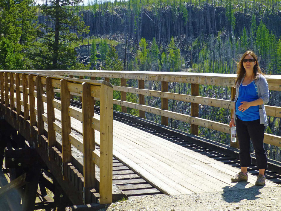 Hiking Myra Trestle Bridge while pregnant