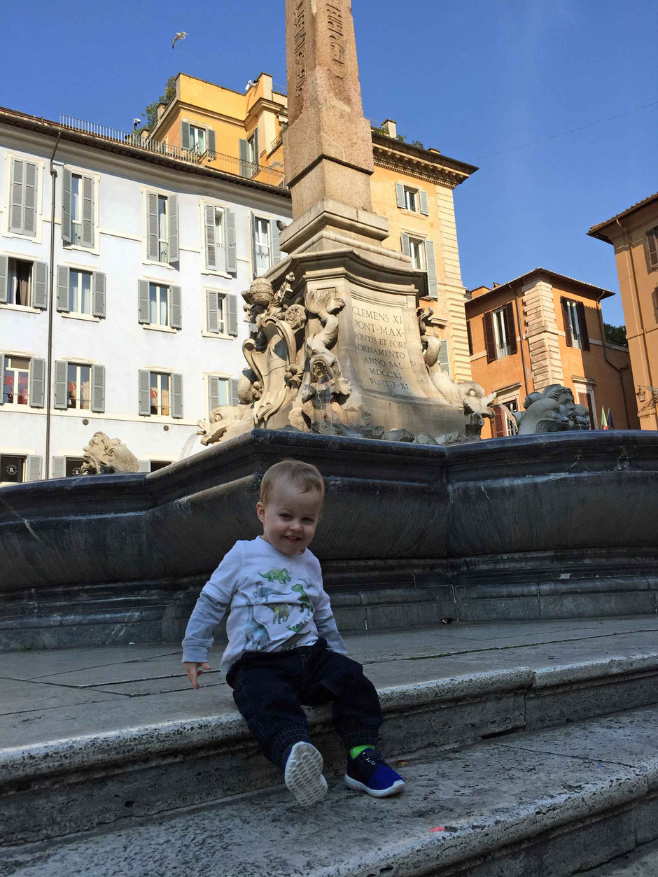 Rome Italy Pantheon with a baby or toddler