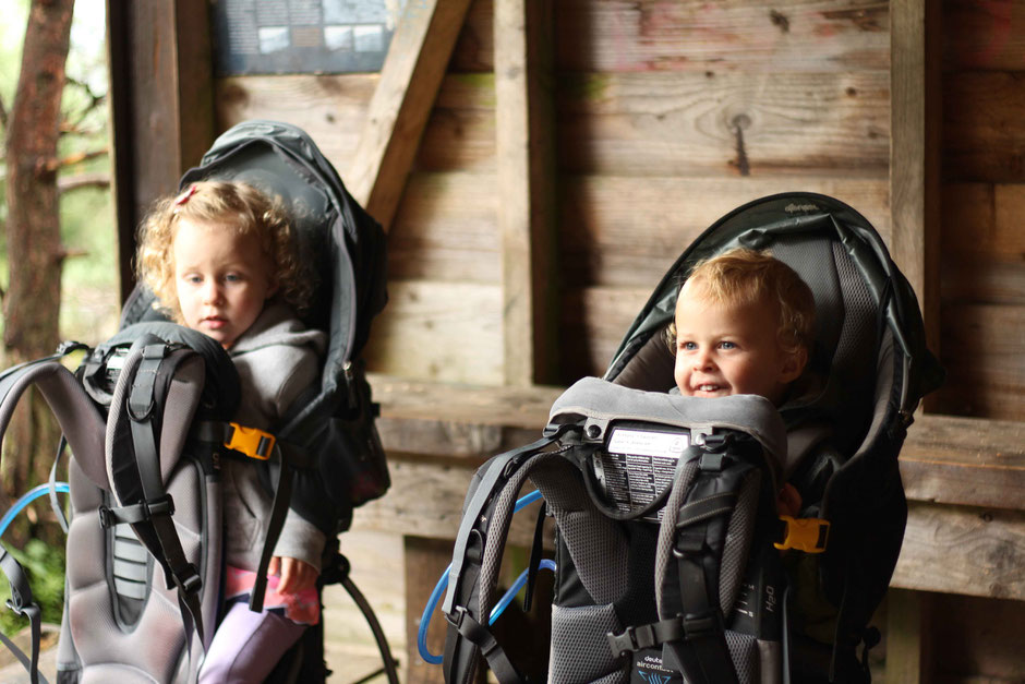 Hiking with toddlers in deuter kid comfort III