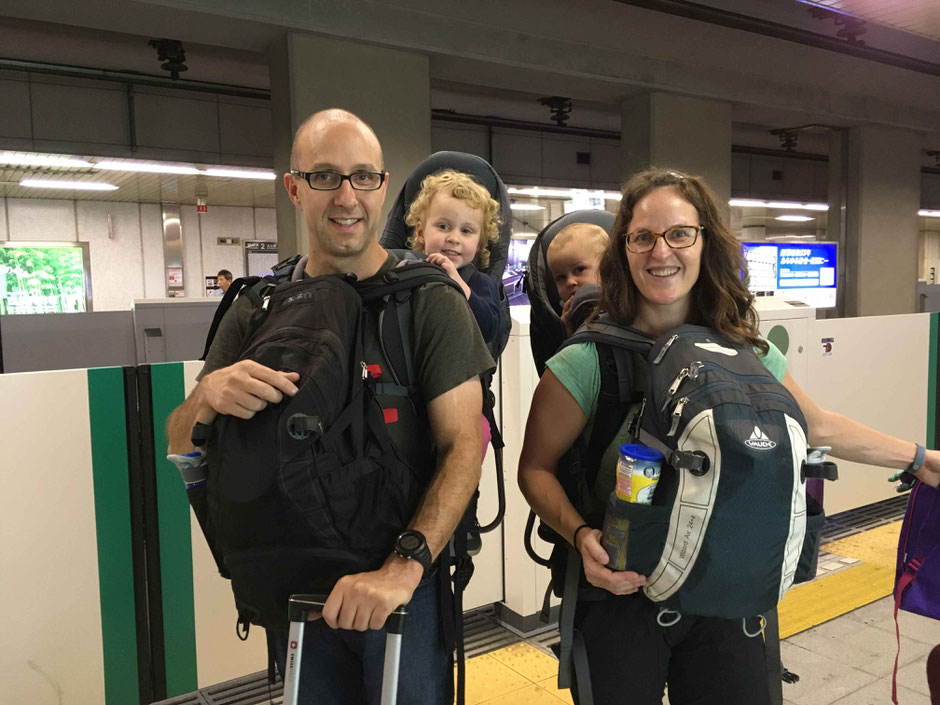 Travel with deuter kid comfort III backpack carrier