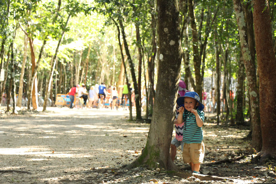 Visiting Coba Ruins Mexico With Toddler