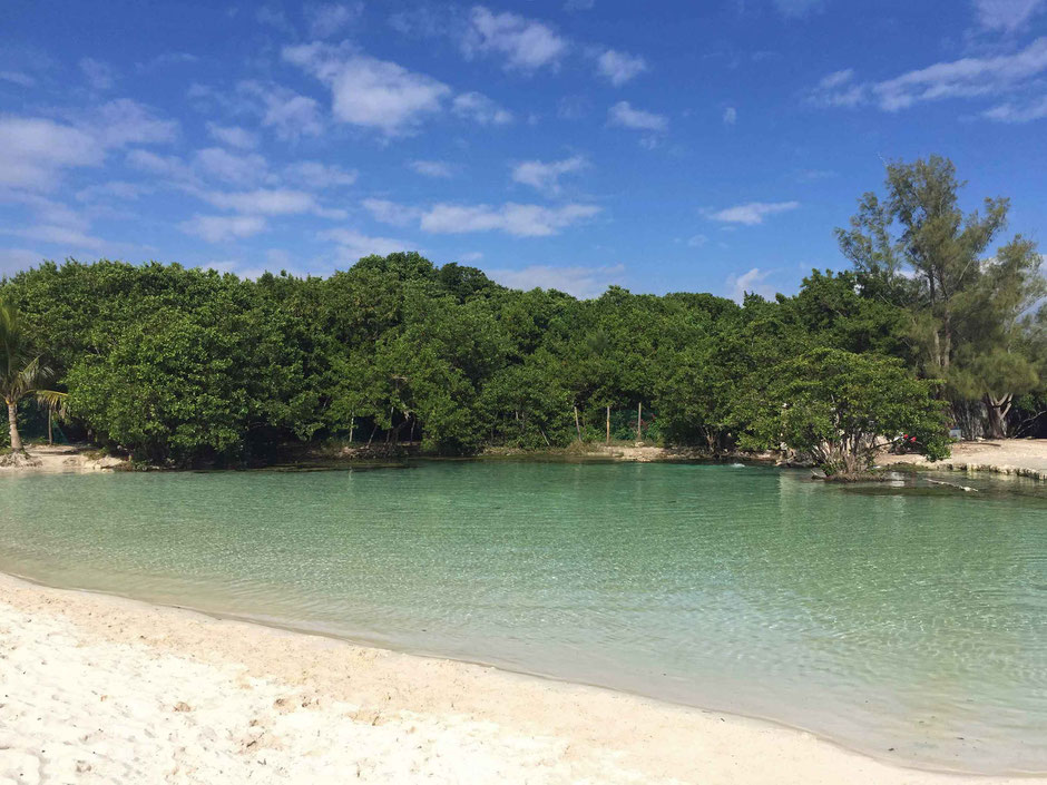 Baby Friendly Beaches Around Playa Del Carmen - Punta Esmerelda - Freshwater Cenote on the Beach
