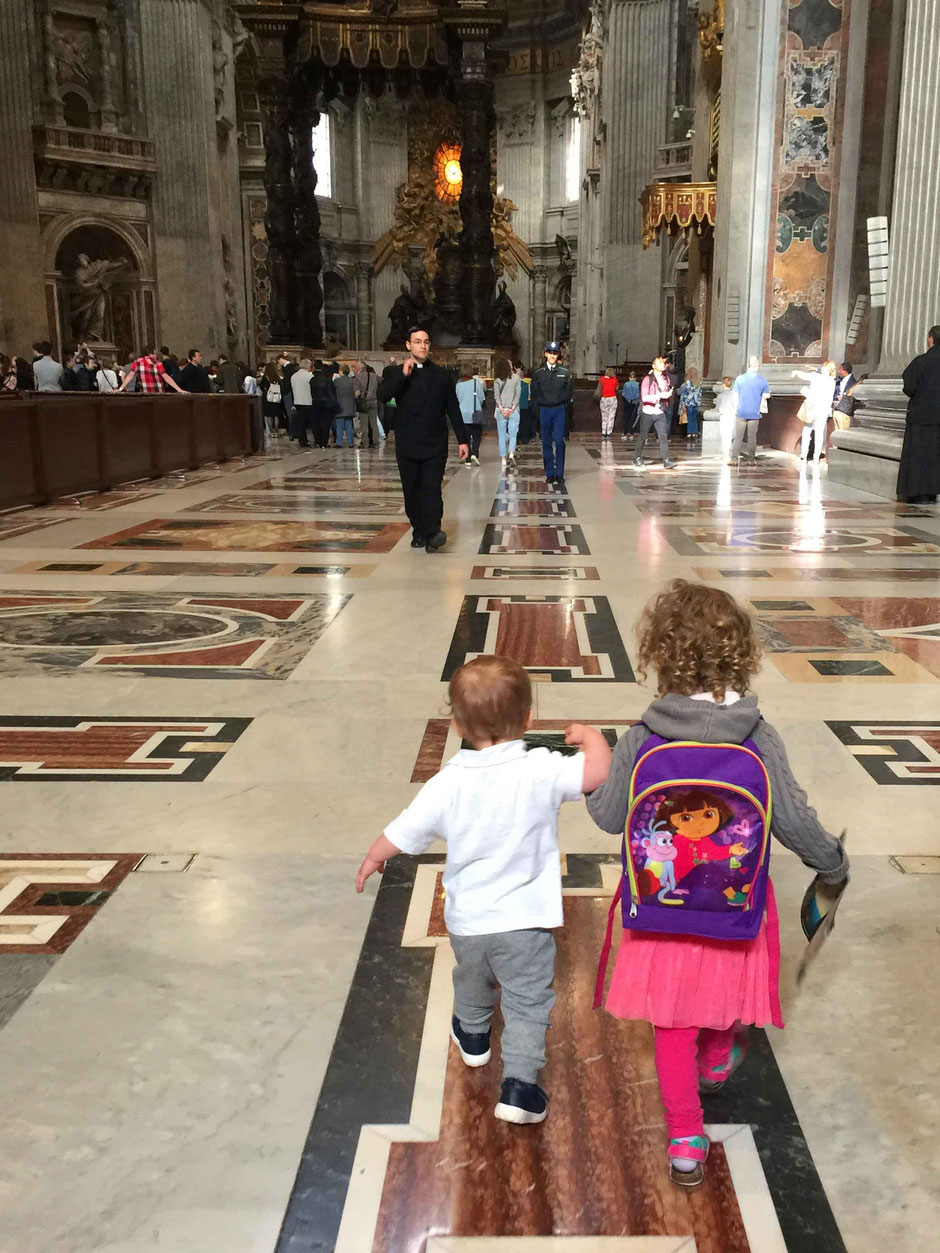 St Peters Basilica Rome Italy with a baby or toddler
