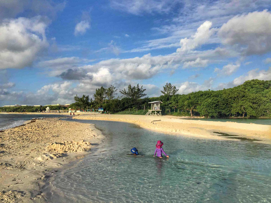 Punta Esmeralda Cenote with a toddler in Playa del Carmen Mexico