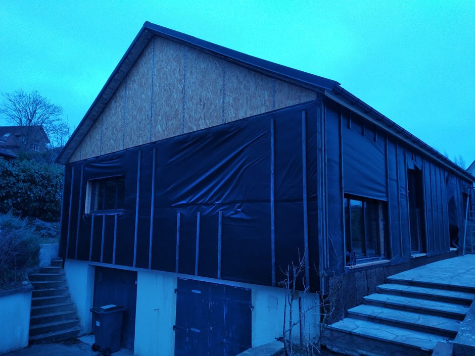 Isolation par l'extérieur des murs en fibre de bois à Orsay (91)