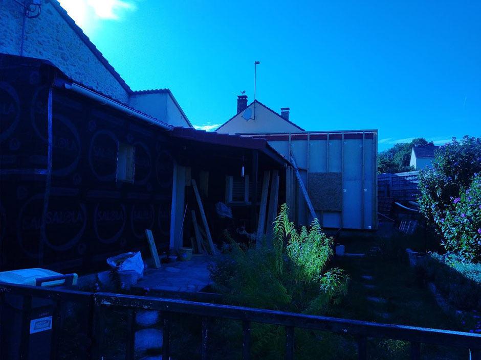 Isolation par l'extérieur des murs en fibre de bois à CERNY (91)