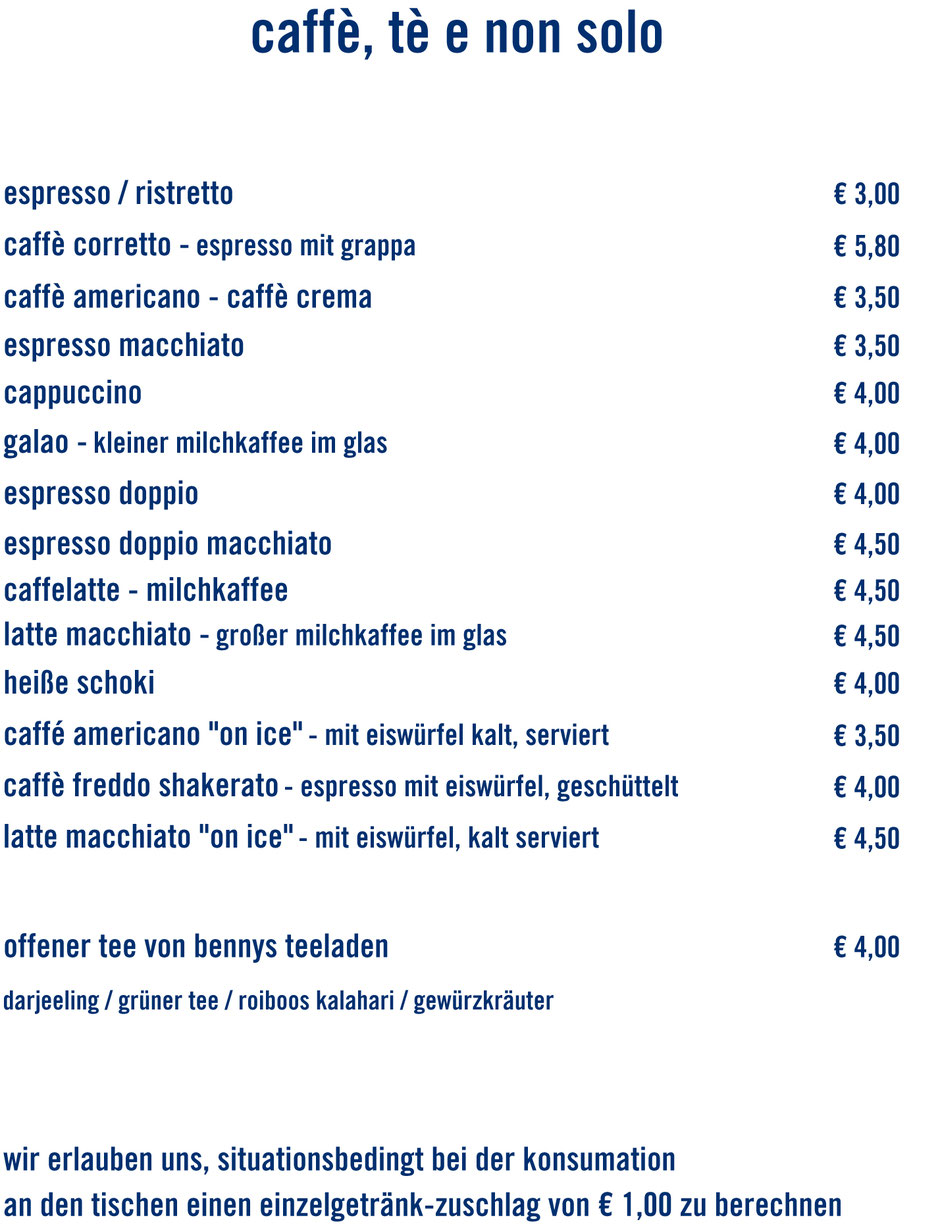 Eis und Kaffee im Piccola Pausa