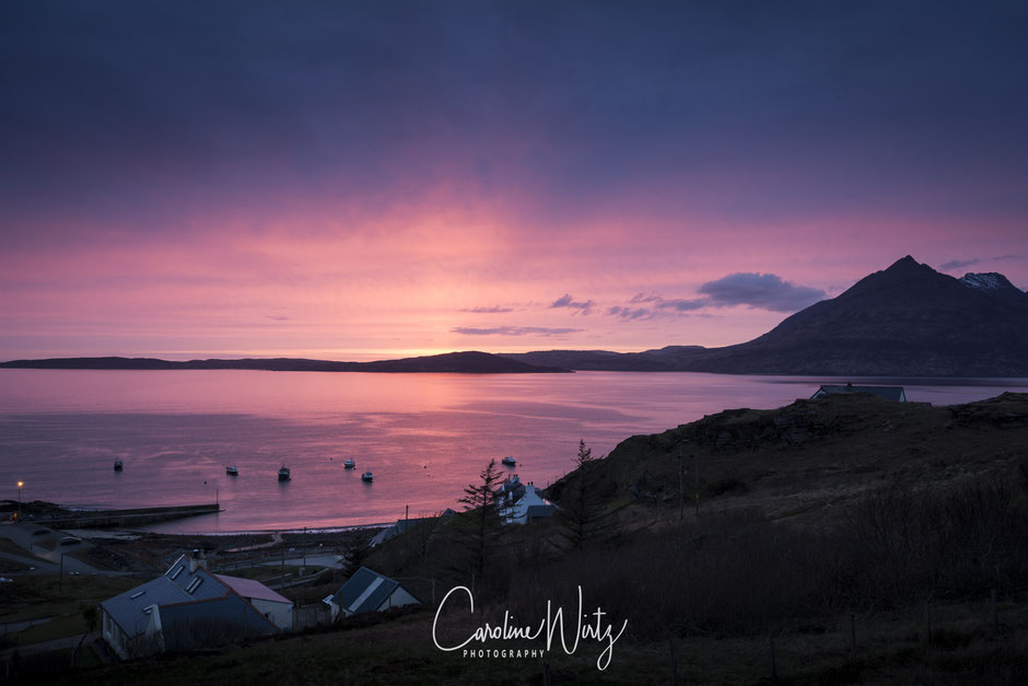 Sunset Elgol Isle of Skye Schotland