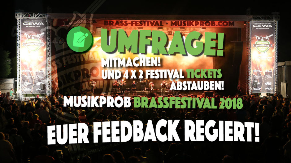 Umfrage 2018 zum Musikprob Brassfestival 2018