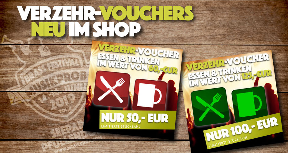 Verzehr-Voucher zum Schnäpplepreis Musikprob Brassfestival